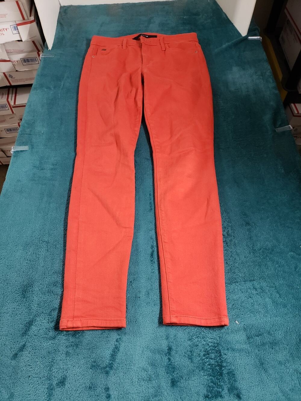 Joes Jeans Size 27 Womens Orange Pants Stretch Ladies High Rise Skinny Ankle USA